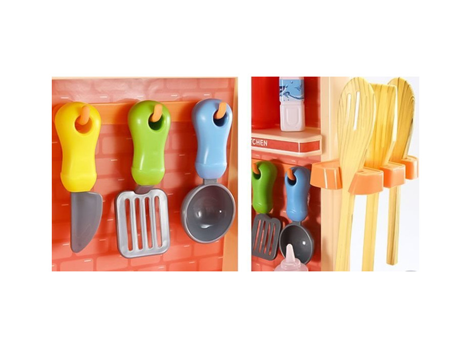 ECOTOYS Kuchyňka se zvuky a světly - růžová