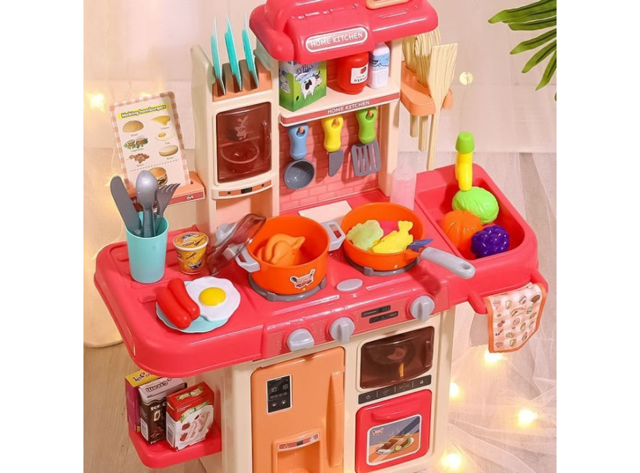 ECOTOYS Kuchyňka se zvuky a světly - růžová