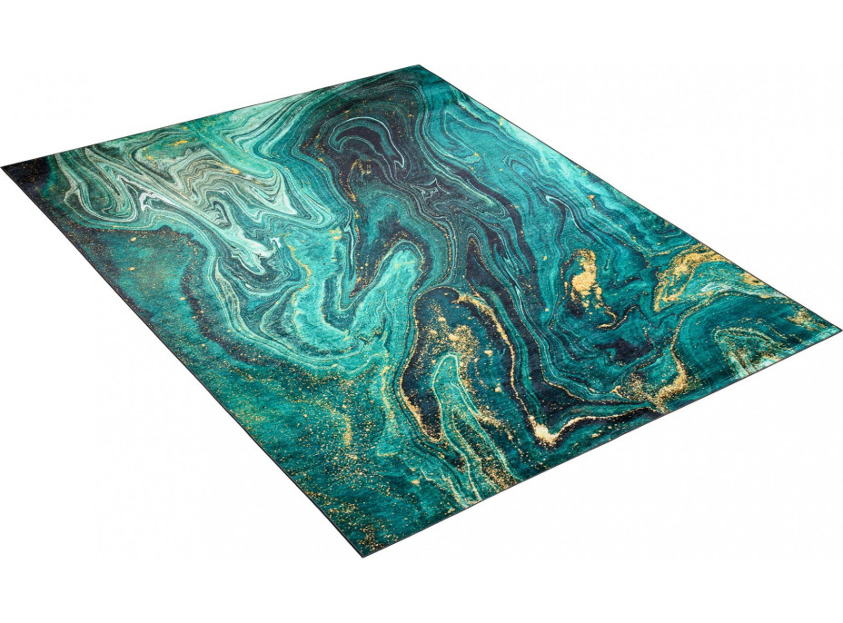 Kusový koberec TOSCANA Malachite - zelený/zlatý