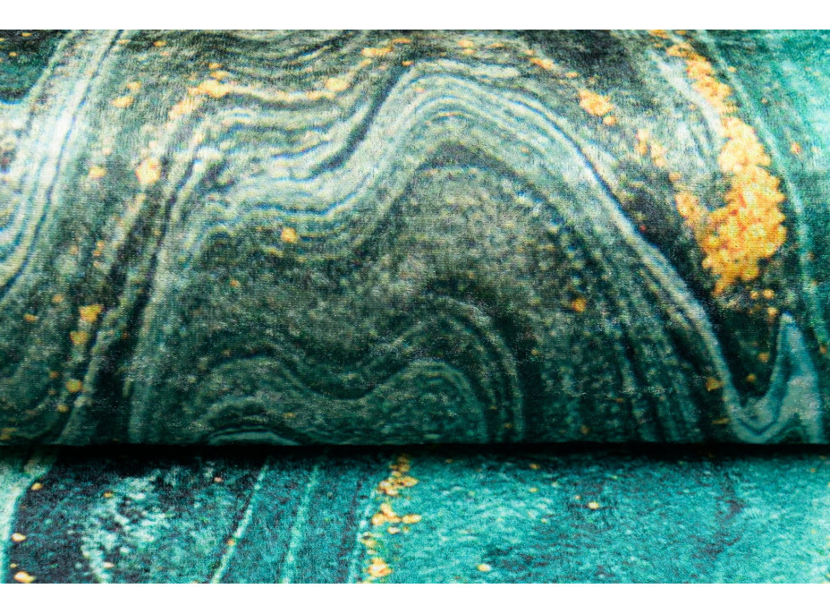 Kusový koberec TOSCANA Malachite - zelený/zlatý
