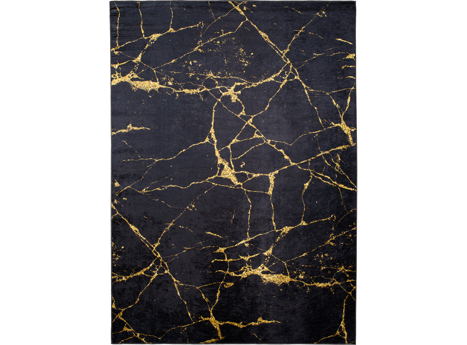 Kusový koberec TOSCANA Marble - černý/zlatý