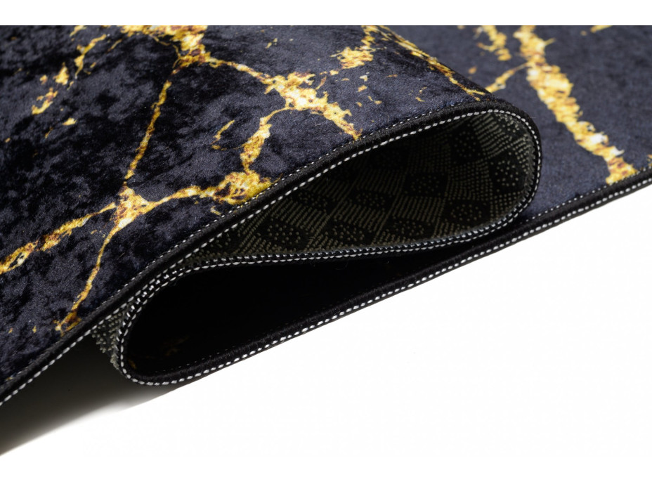 Kusový koberec TOSCANA Marble - černý/zlatý