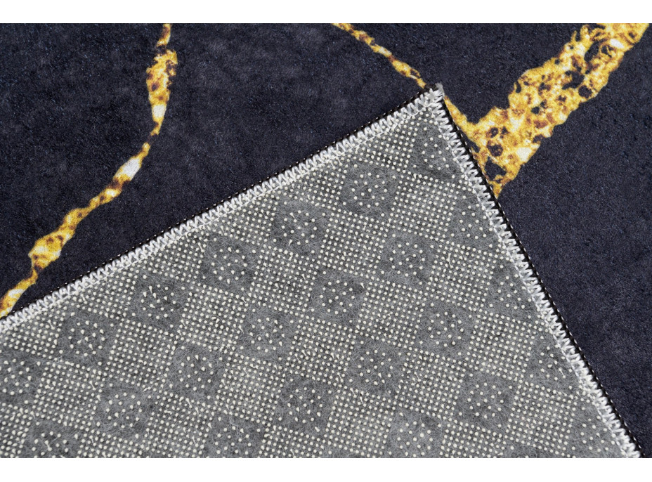 Kusový koberec TOSCANA Marble - černý/zlatý