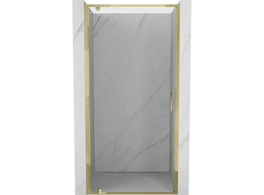 Sprchové dveře MEXEN EXO pivotové 65 cm - čiré - zlaté - 8181-065-000-50-00