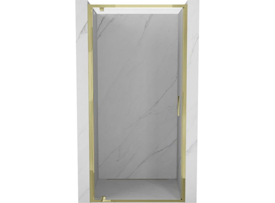 Sprchové dveře MEXEN EXO pivotové 85 cm - čiré - zlaté - 8181-085-000-50-00
