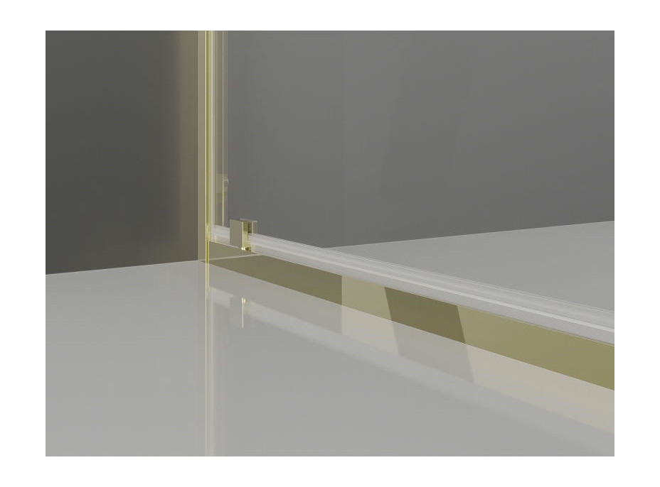 Sprchové dveře MEXEN EXO pivotové 85 cm - čiré - zlaté - 8181-085-000-50-00