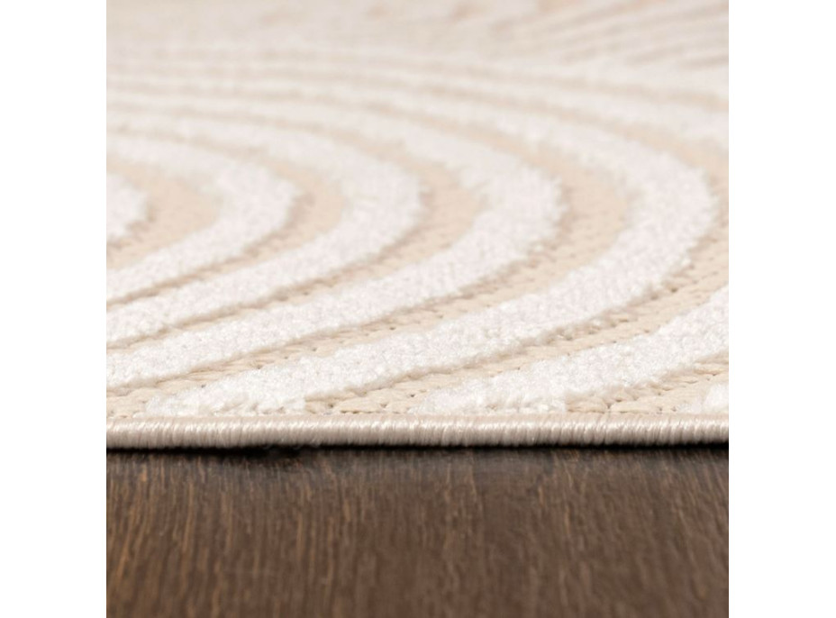 Kusový kulatý koberec MADISON Dunes - krémový/béžový