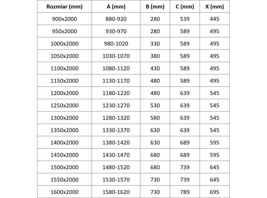 Sprchové dveře MEXEN EXO pivotové - dvoudílné - 115 cm - čiré - zlaté - 819-115-000-50-00