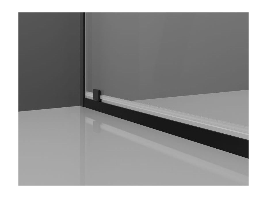 Sprchové dveře MEXEN EXO pivotové 70 cm - čiré - černé - 8181-070-000-70-00