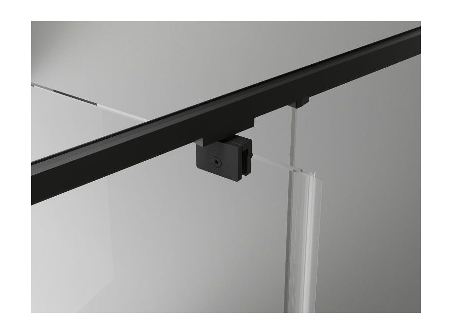 Sprchové dveře MEXEN EXO pivotové 100 cm - čiré - černé - 8181-100-000-70-00