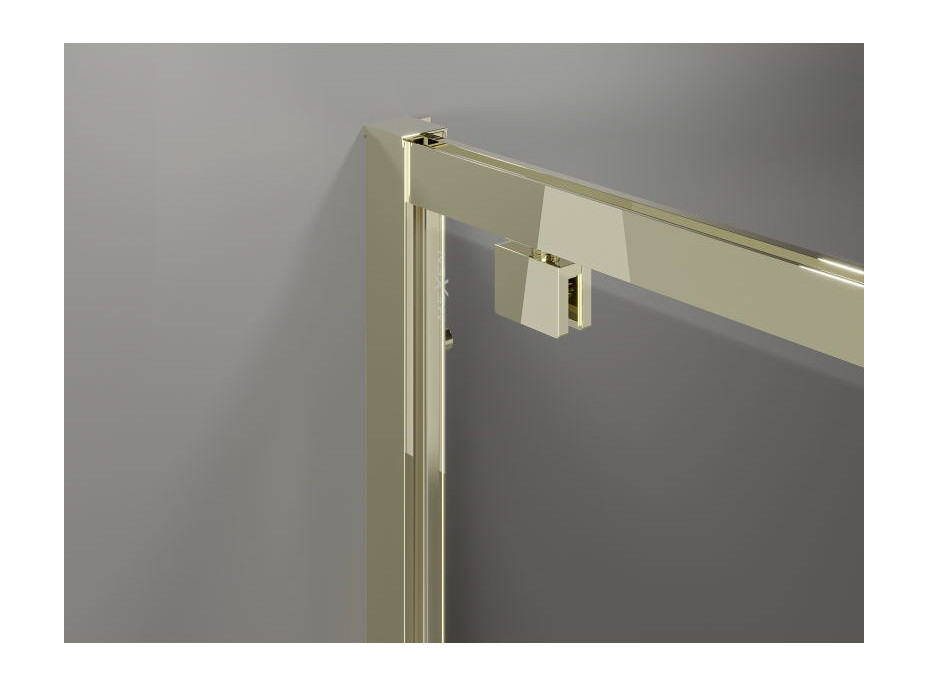 Sprchové dveře MEXEN EXO pivotové 60 cm - čiré - zlaté - 8181-060-000-50-00