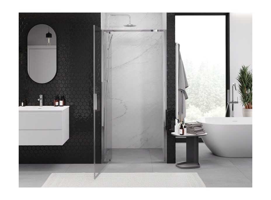 Sprchové dveře MEXEN EXO pivotové 85 cm - čiré - chromové - 8181-085-000-01-00