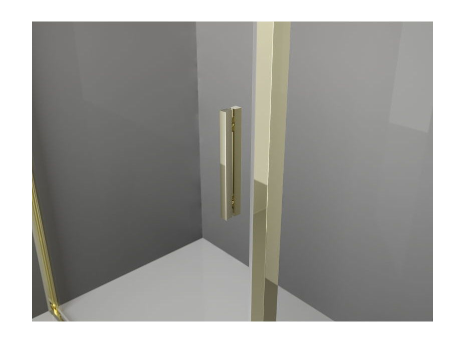 Sprchové dveře MEXEN EXO křídlové 90 cm - čiré - zlaté - 817-090-000-50-00