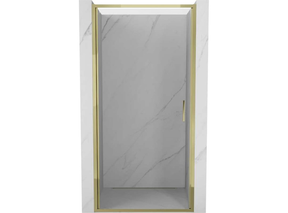 Sprchové dveře MEXEN EXO křídlové 75 cm - čiré - zlaté - 817-075-000-50-00