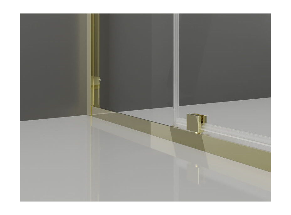 Sprchové dveře MEXEN EXO pivotové - dvoudílné - 120 cm - čiré - zlaté - 819-120-000-50-00