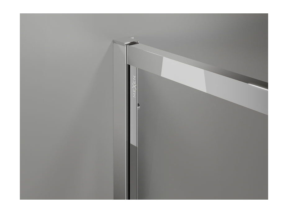 Sprchové dveře MEXEN EXO pivotové - dvoudílné - 130 cm - čiré - chromové - 819-130-000-01-00