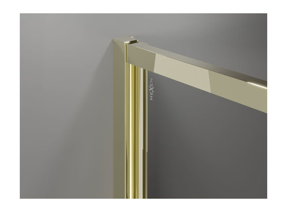 Sprchové dveře MEXEN EXO křídlové 75 cm - čiré - zlaté - 817-075-000-50-00