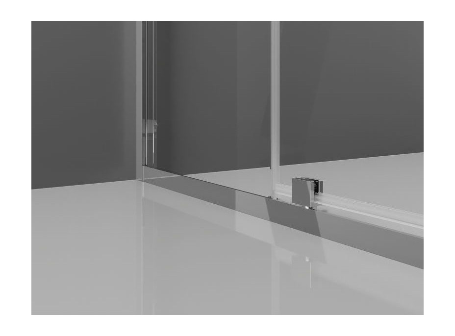Sprchové dveře MEXEN EXO pivotové - dvoudílné - 130 cm - čiré - chromové - 819-130-000-01-00