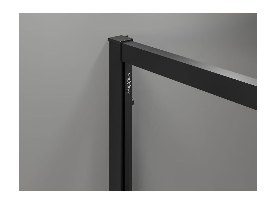 Sprchové dveře MEXEN EXO pivotové - dvoudílné - 100 cm - čiré - černé - 819-100-000-70-00