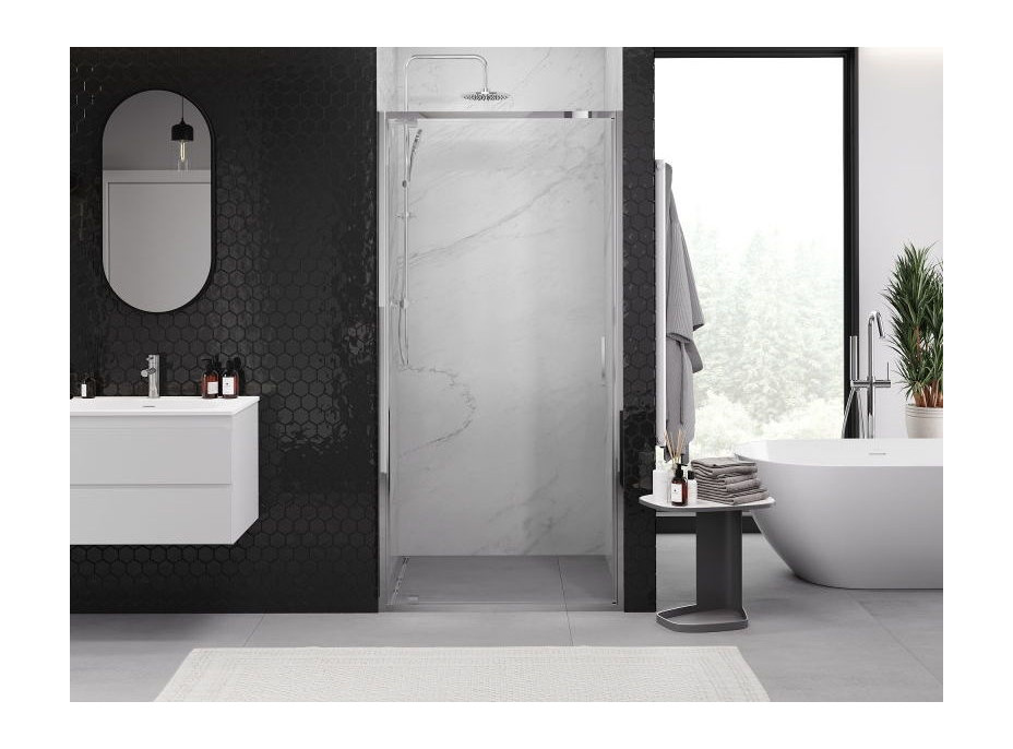 Sprchové dveře MEXEN EXO pivotové 65 cm - čiré - chromové - 8181-065-000-01-00