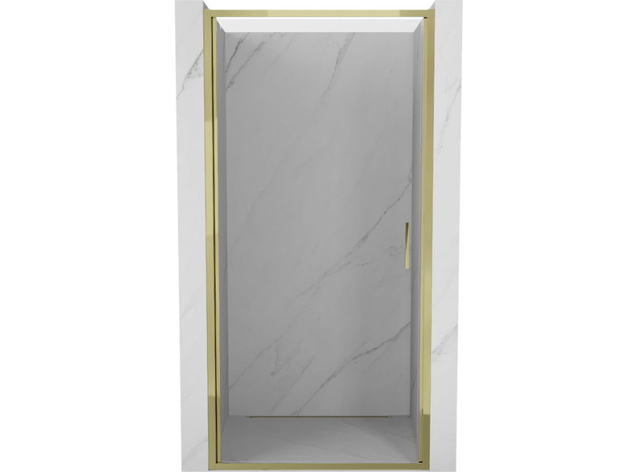 Sprchové dveře MEXEN EXO křídlové 90 cm - čiré - zlaté - 817-090-000-50-00