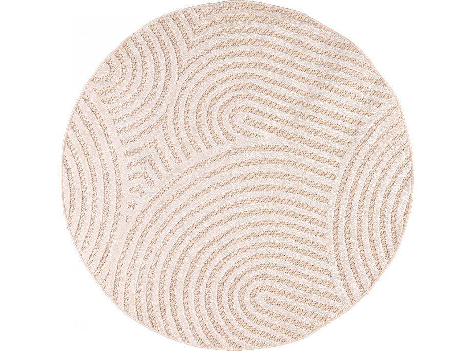 Kusový kulatý koberec MADISON Dunes - krémový/béžový