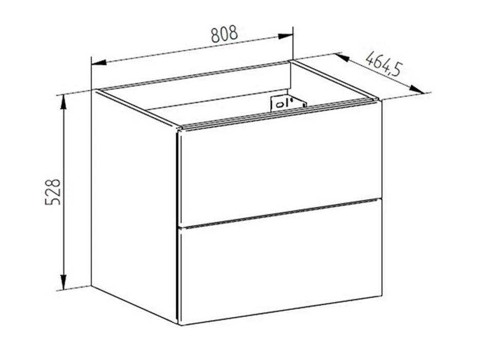 Koupelnová skříňka bez umyvadla AIRA 81 cm - Dub Kronberg