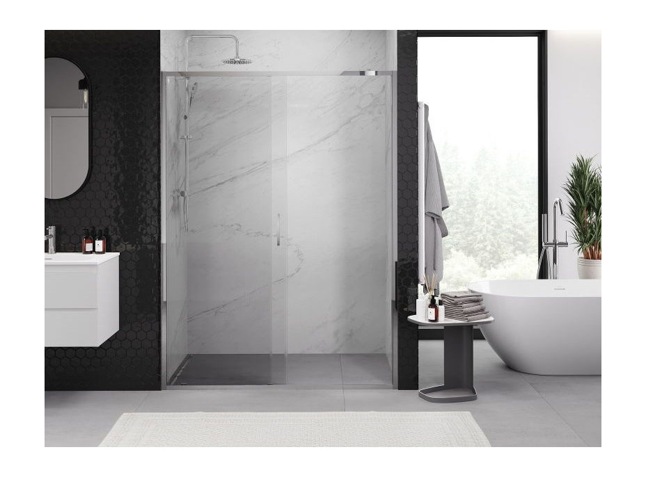 Sprchové dveře MEXEN EXO posuvné 130 cm - čiré - chromové - 8151-130-000-01-00