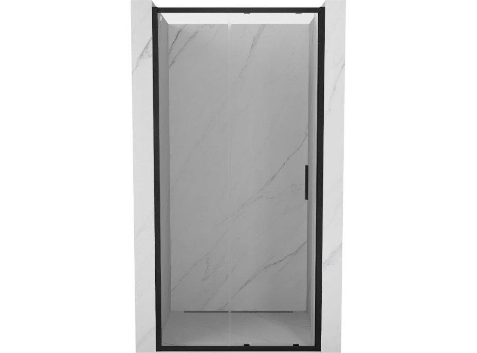 Sprchové dveře MEXEN EXO posuvné 90 cm - čiré - černé - 8151-090-000-70-00