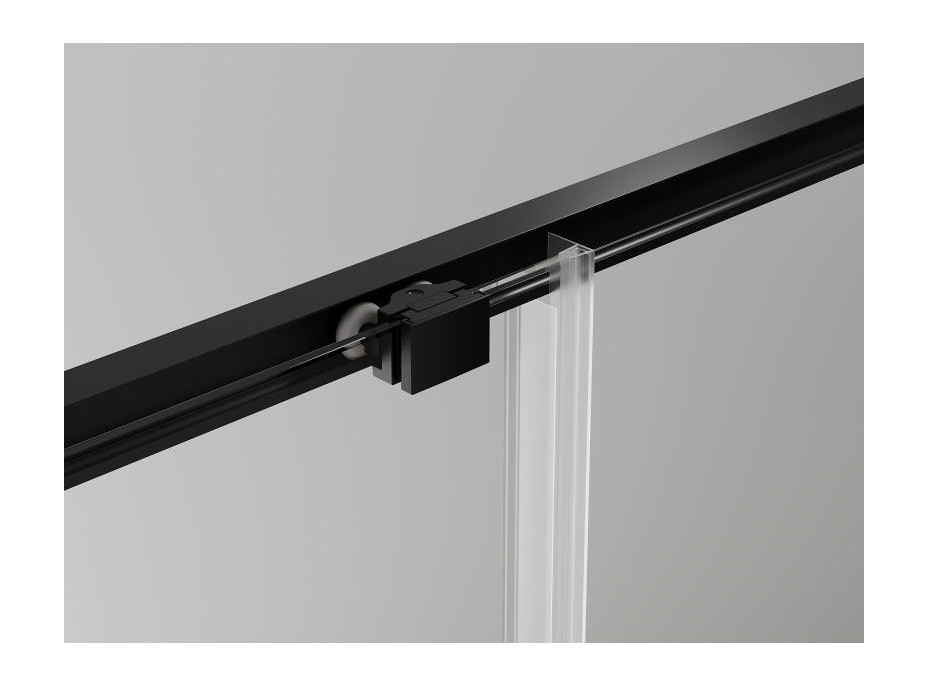 Sprchové dveře MEXEN EXO posuvné 90 cm - čiré - černé - 8151-090-000-70-00