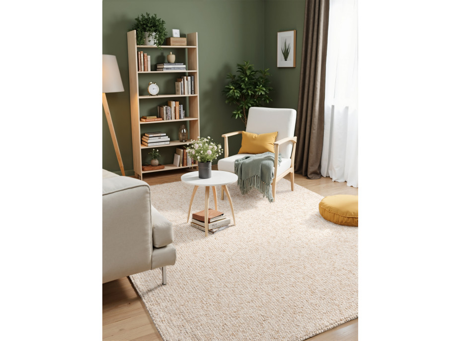 Kusový koberec Tundra 106228 Cream z kolekce Elle
