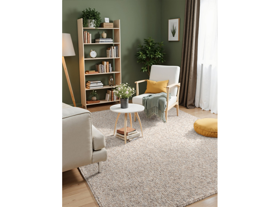 Kusový koberec Tundra 106230 Cream z kolekce Elle