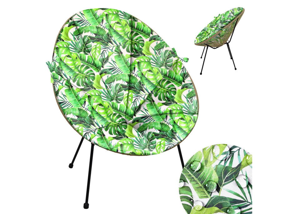 Voděodolný podsedák do zahradního křesla ACAPULCO 91x72 cm - Jungle