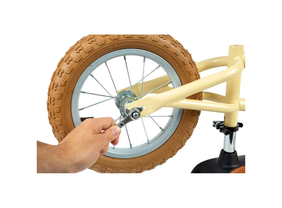 Bigjigs Toys Balanční odrážedlo krémové