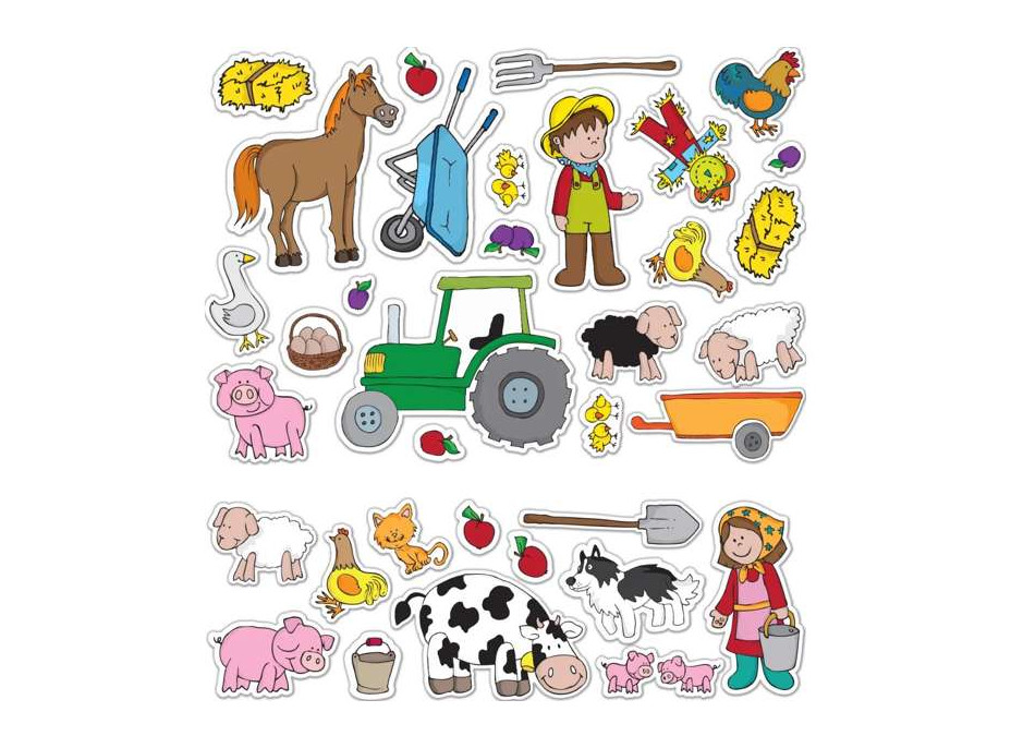 Fiesta Crafts Znovupoužitelné samolepky se scénou Farma