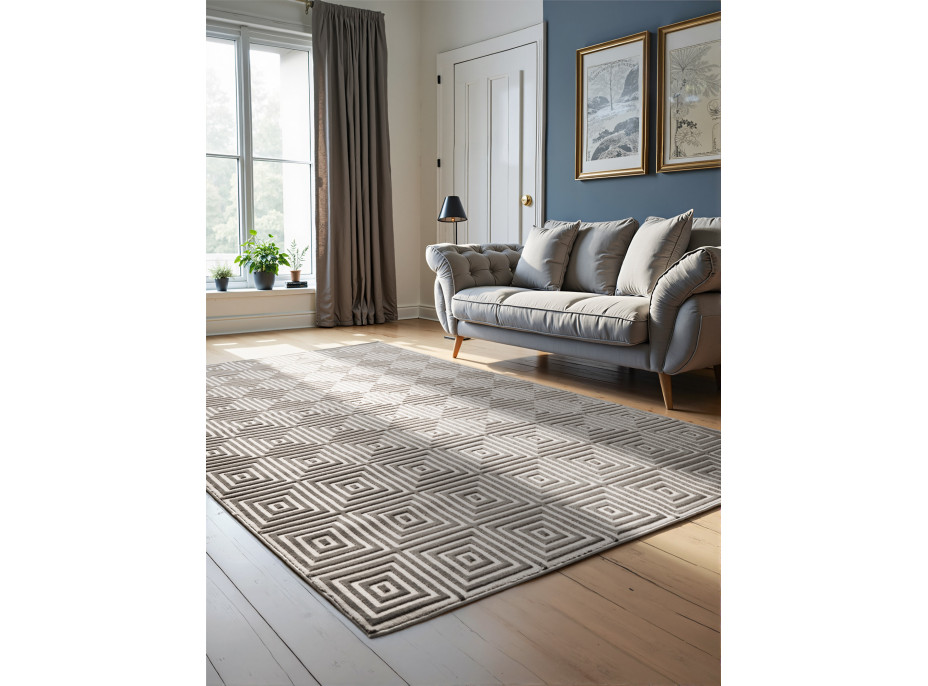 Kusový koberec Perles 106185 White Grey z kolekce Elle