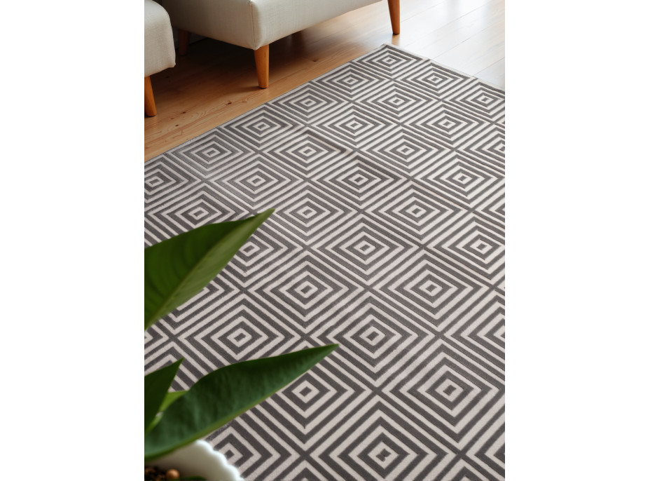 Kusový koberec Perles 106185 White Grey z kolekce Elle