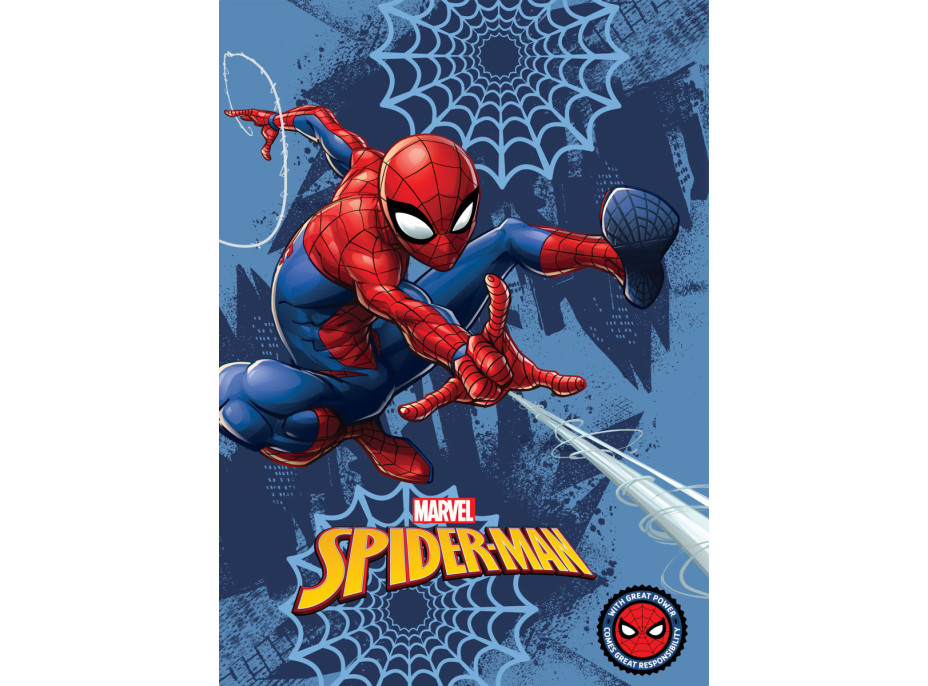 Dětská deka POLAR 100x140 cm - Spider-man - modrá