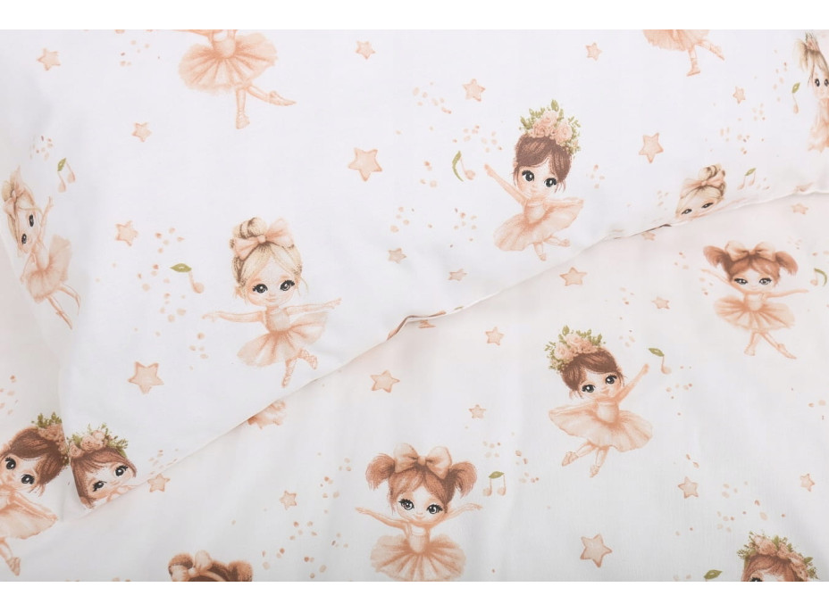 Dětské bavlněné povlečení do postýlky 120x90 cm BABYMAM PREMIUM - Malé baletky