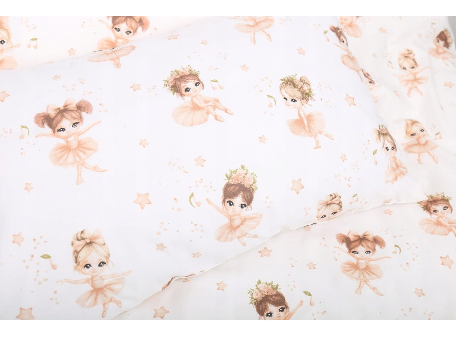 Dětské bavlněné povlečení do postýlky 120x90 cm BABYMAM PREMIUM - Malé baletky