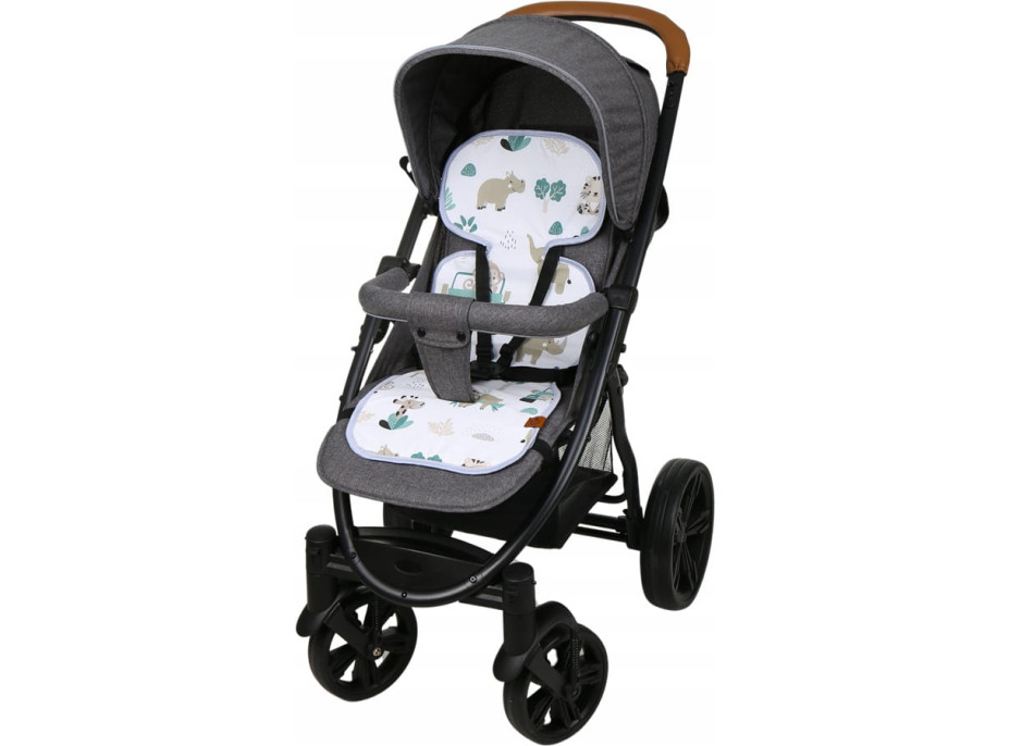 Vložka proti pocení BABYMAM SUPER AIR 3D do autosedačky/kočárku - Na safari