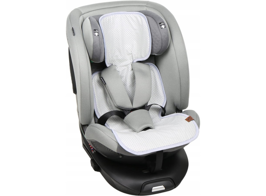 Vložka proti pocení BABYMAM SUPER AIR 3D do autosedačky/kočárku - Šedé tečky na šedé