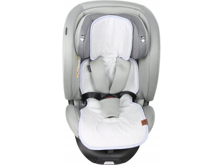 Vložka proti pocení BABYMAM SUPER AIR 3D do autosedačky/kočárku - Šedé tečky na šedé