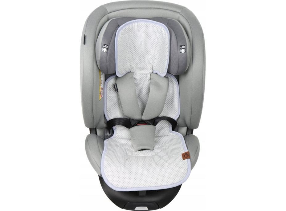 Vložka proti pocení BABYMAM SUPER AIR 3D do autosedačky/kočárku - Šedé tečky na šedé
