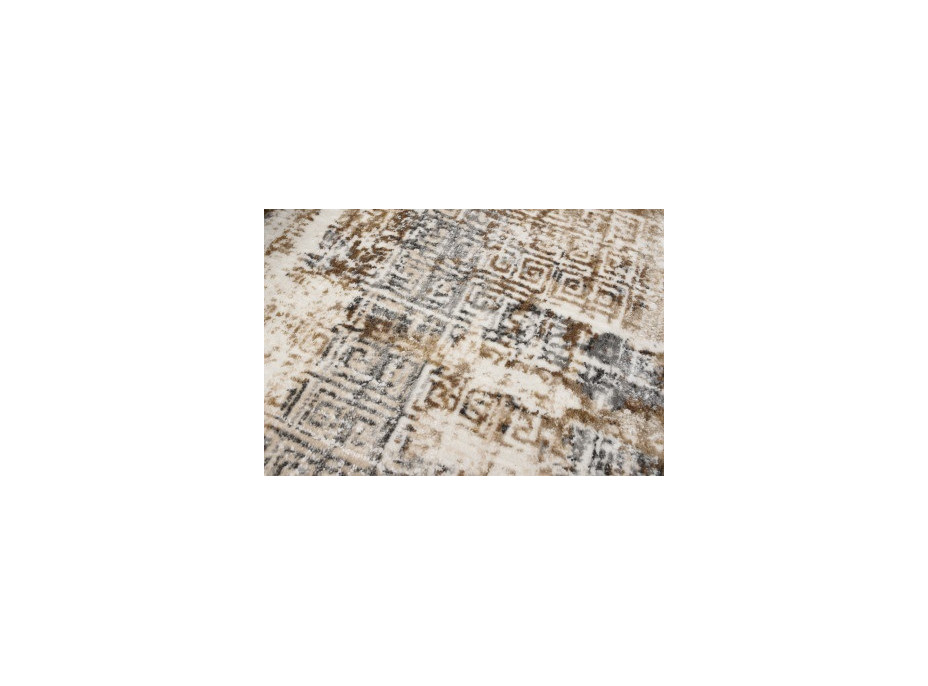 Kusový koberec HERA Pattern - hnědý/krémový