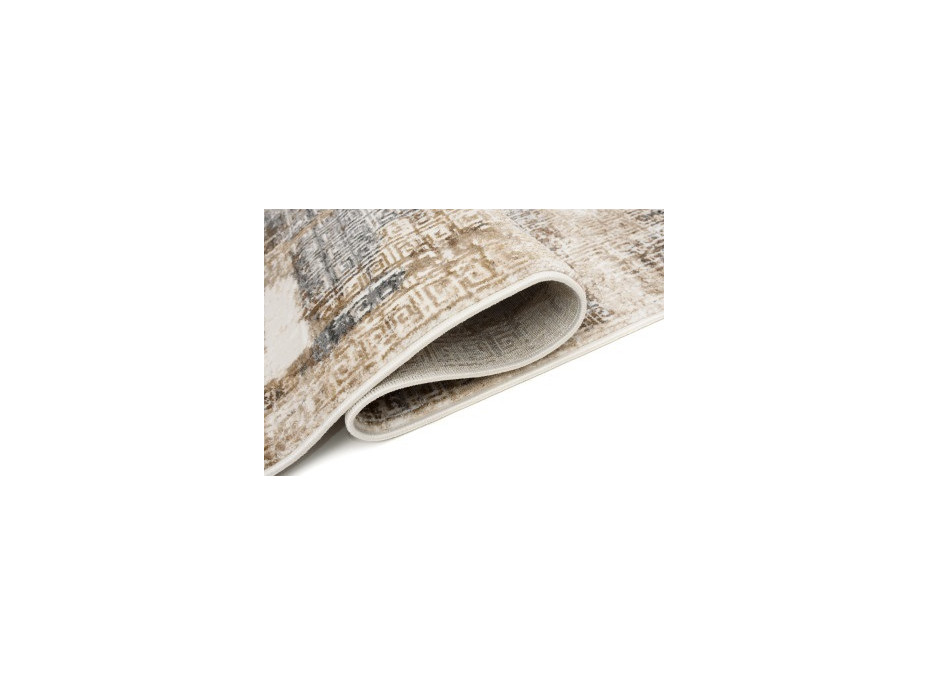 Kusový koberec HERA Pattern - hnědý/krémový