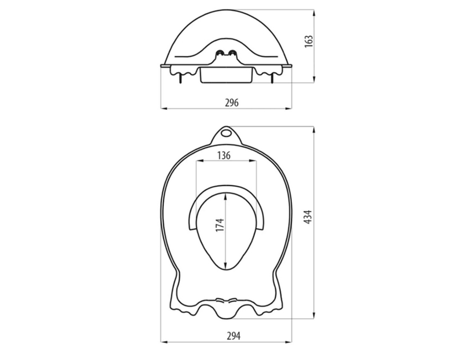 Aqualine DUCK dětské WC sedátko, fialová 366424