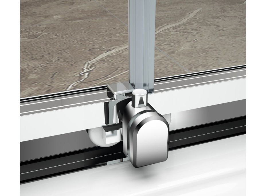 Polysan EASY půlkruhová sprchová zástěna 900x900mm, čiré sklo EL4615