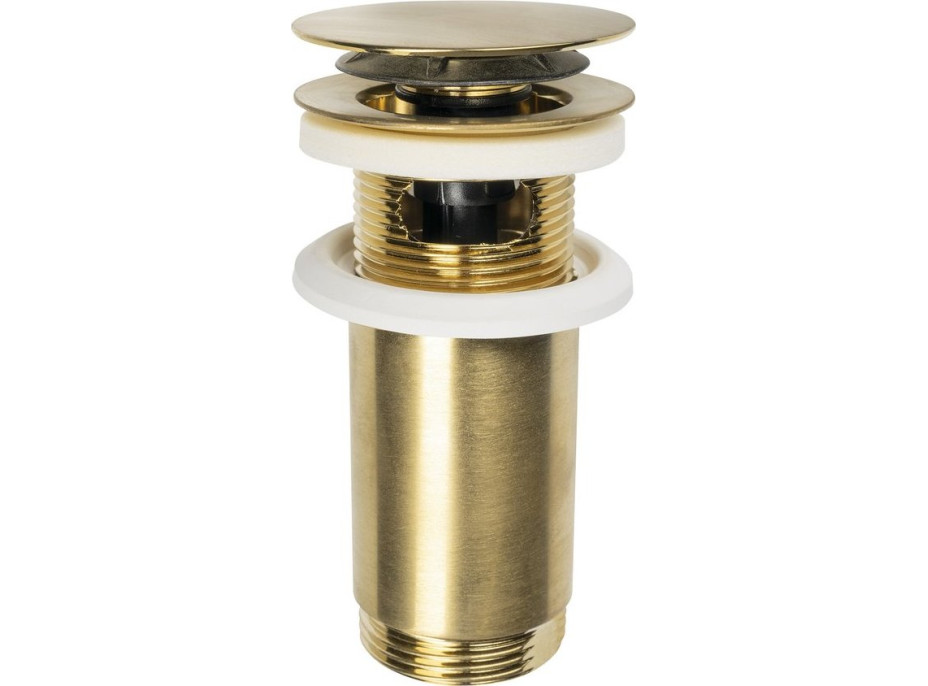 Omp Tea Umyvadlová výpust 5/4“, click-clack, velká zátka, max 80mm, zlato mat 7533.370.5.36