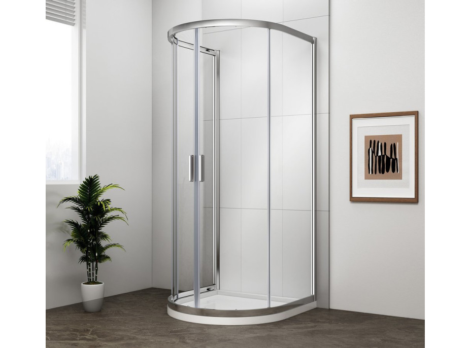 Polysan EASY půlkruhová sprchová zástěna 1000x1000mm EL4715